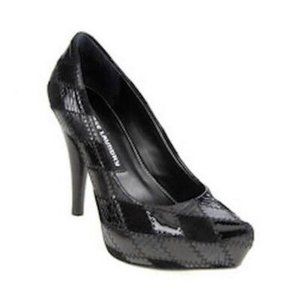 New in box Chinese Laundry Ready Patchwork Heels Black